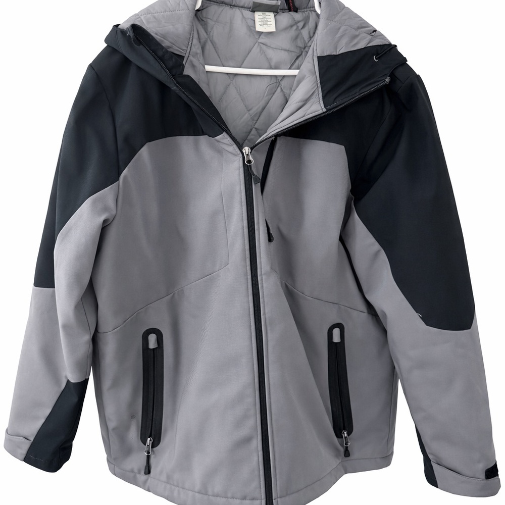 Champion Men's Black and Gray Ski Jacket